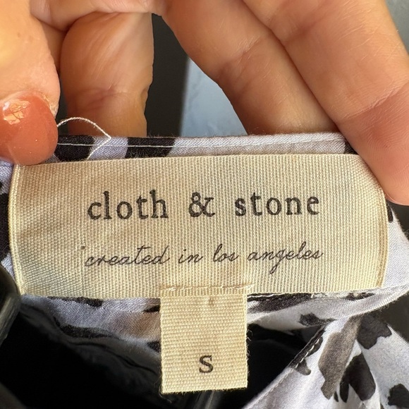 Cloth & Stone leopard print button down long sleeve maxi dress sz S - Picture 3 of 15